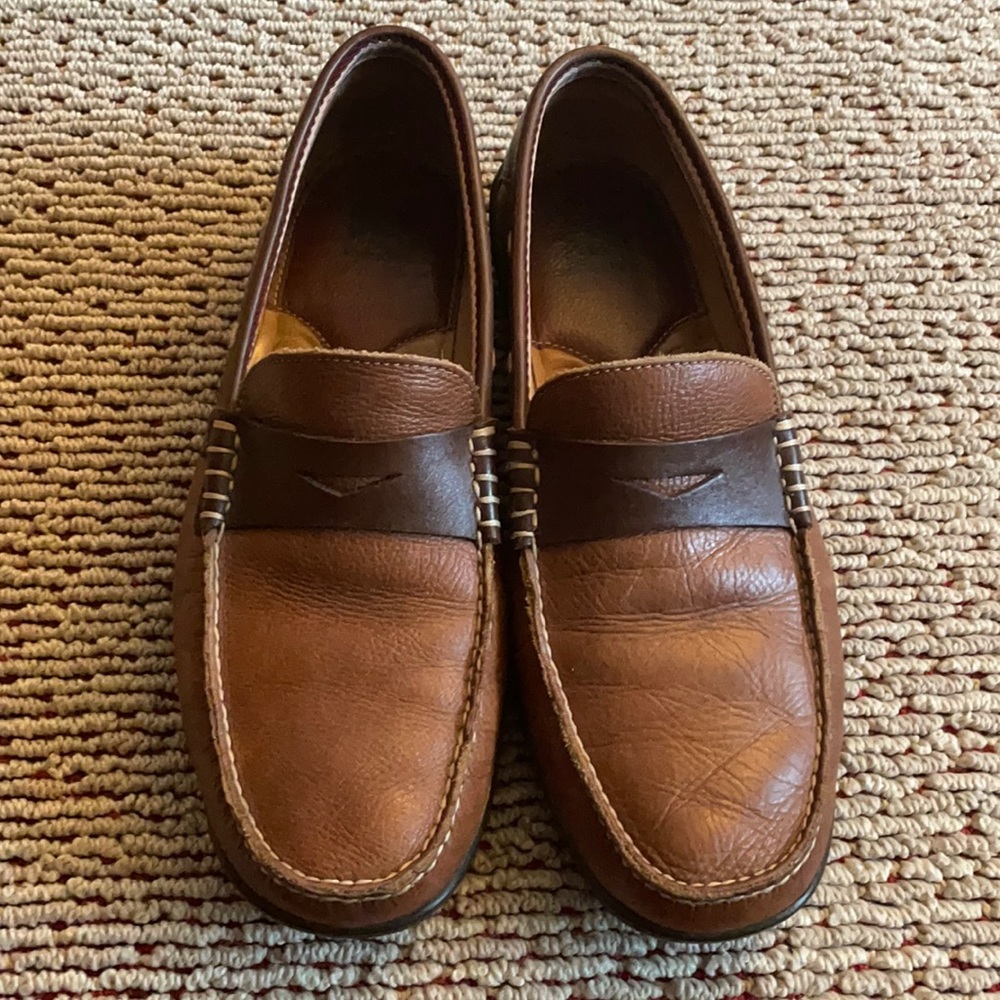 J&m men leather penny loafer nice like new